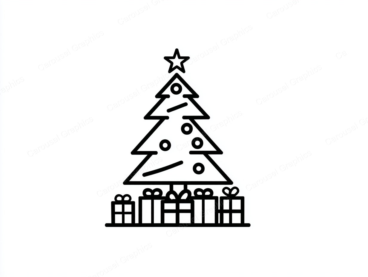 Christmas Tree Vector Graphic preview
