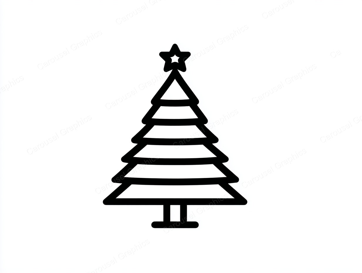 Christmas Tree Vector Graphic preview