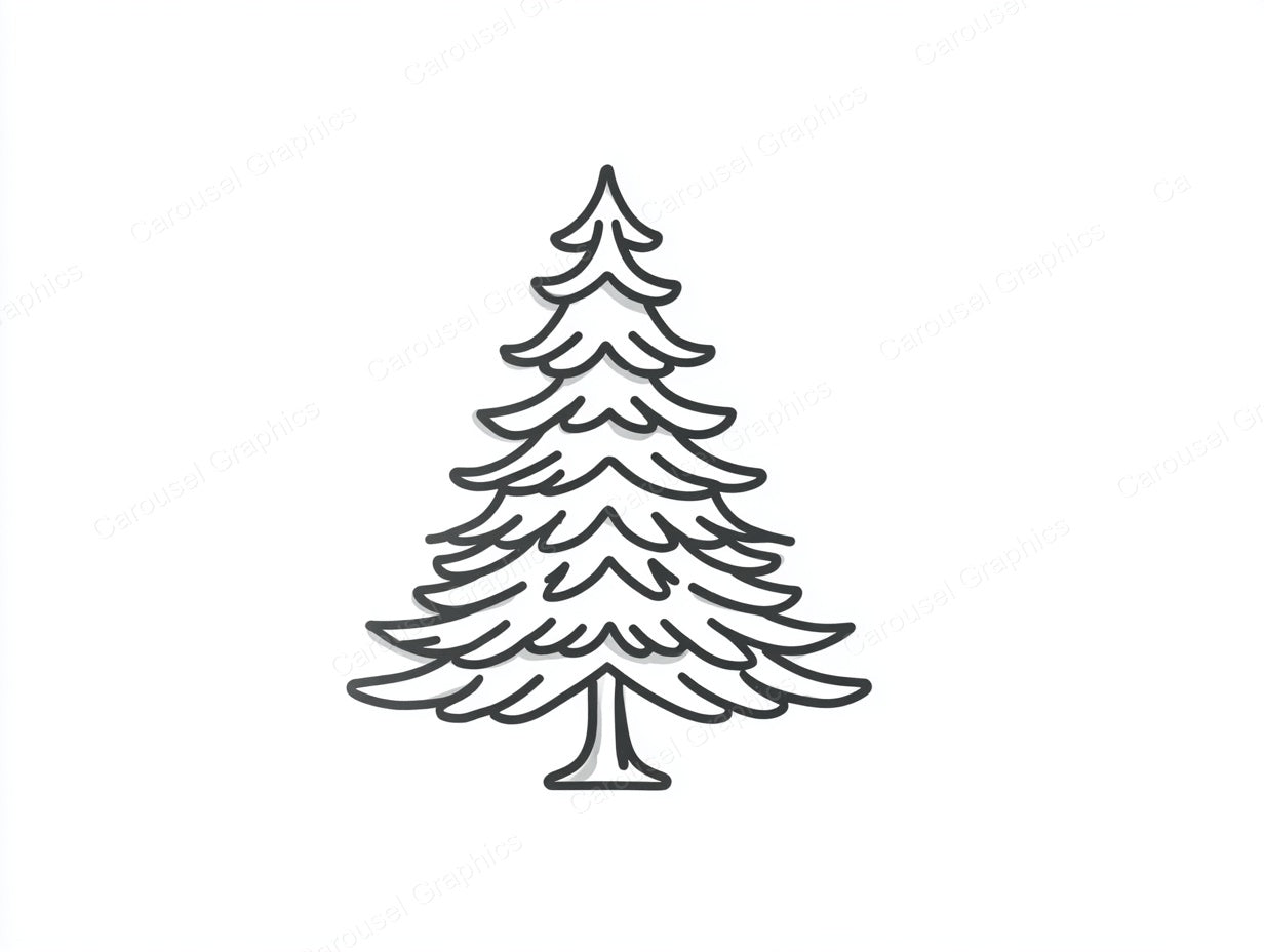 Christmas Tree Vector Graphic preview