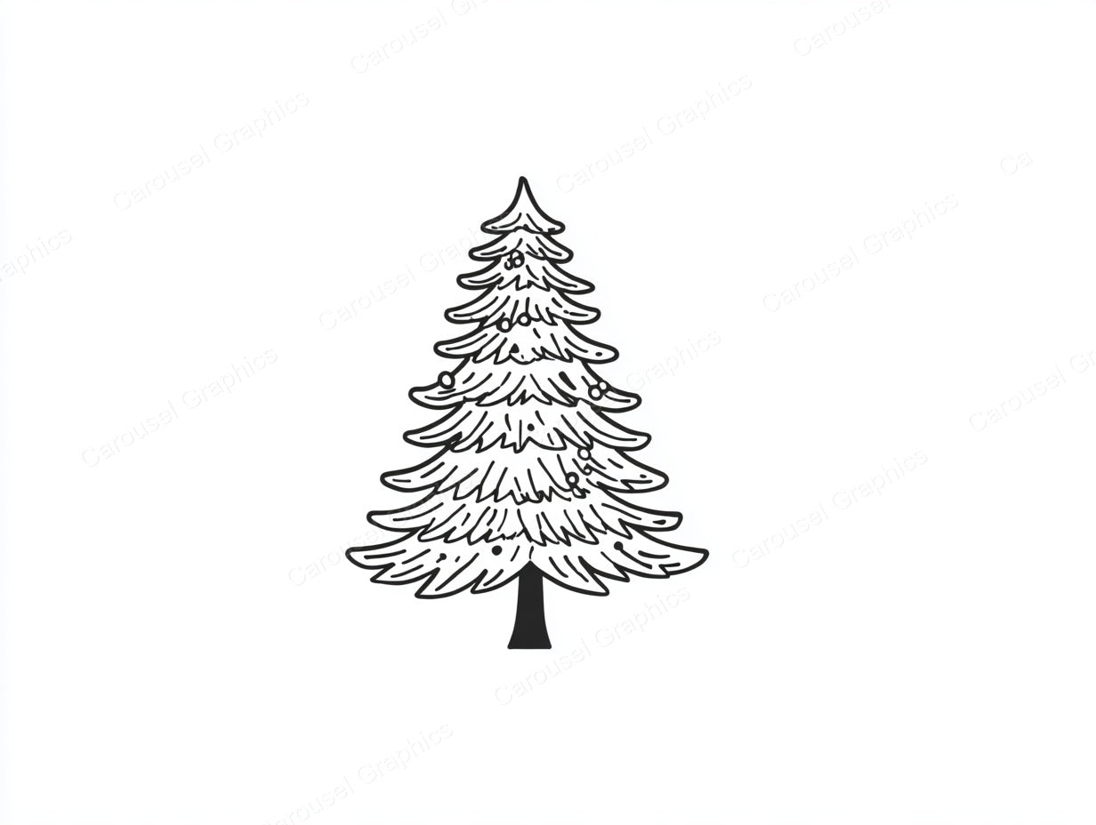 Christmas Tree Vector Graphic preview