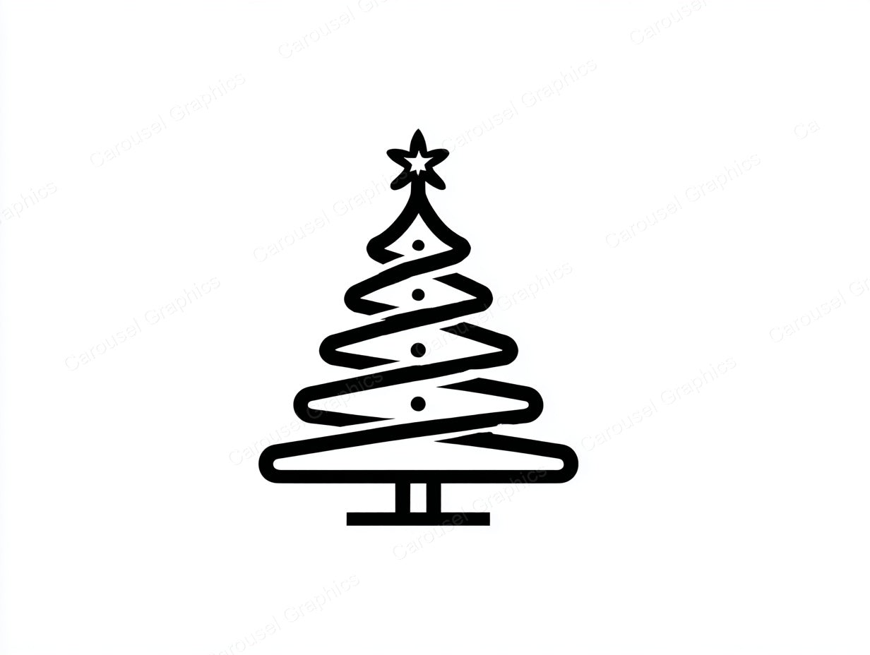 Christmas Tree Vector Graphic preview