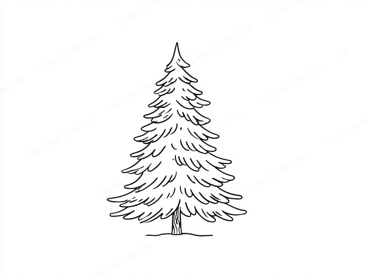 Christmas Tree Vector Graphic preview