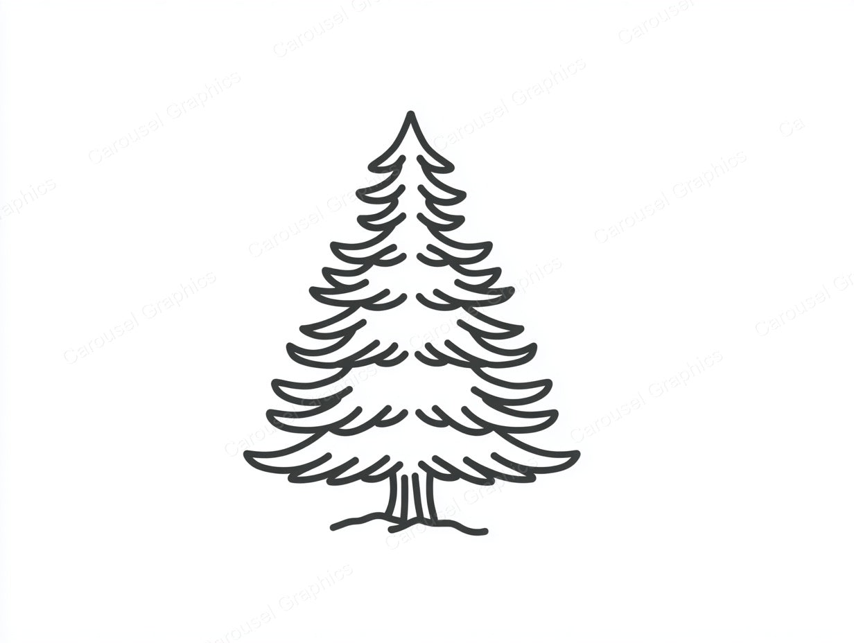 Christmas Tree Vector Graphic preview