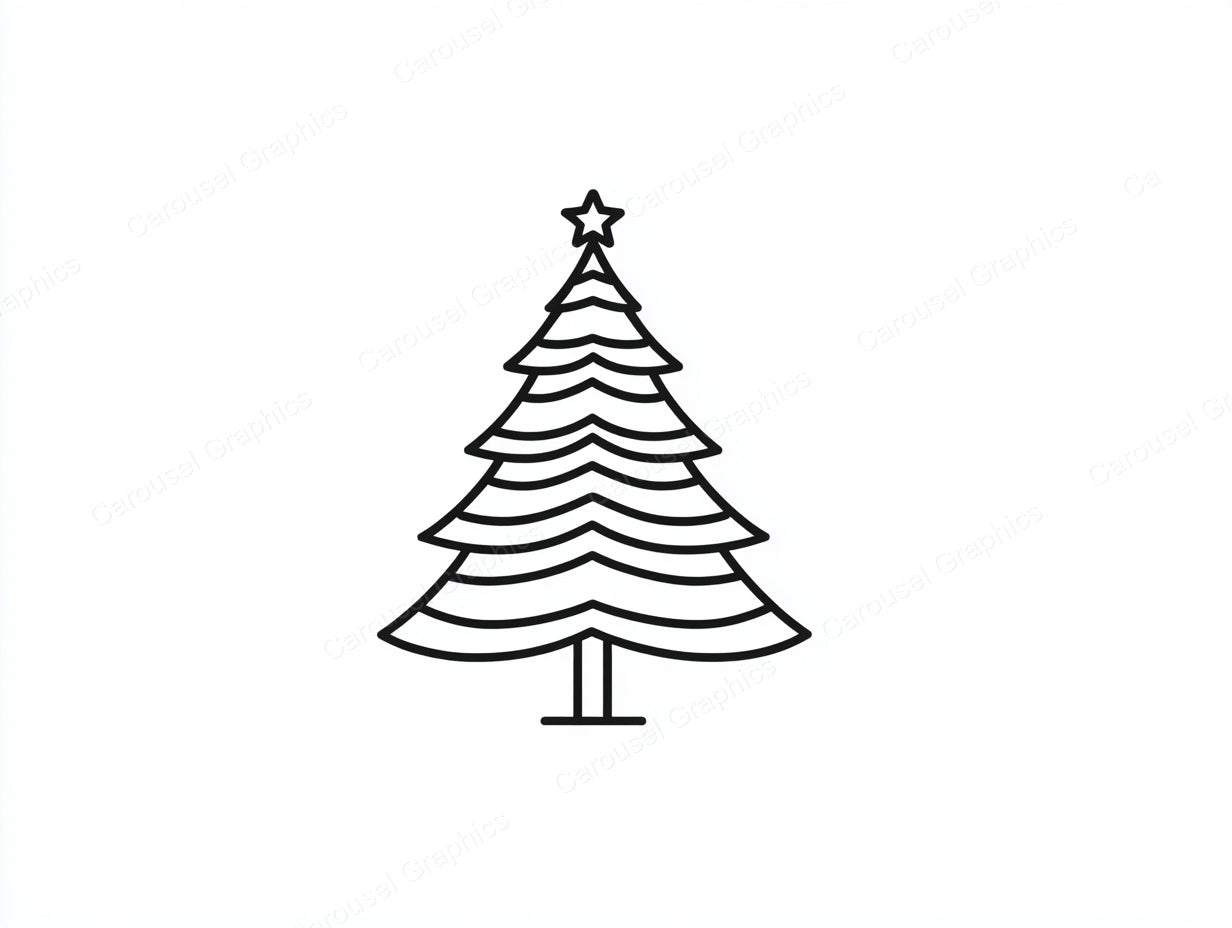 Christmas Tree Vector Graphic preview