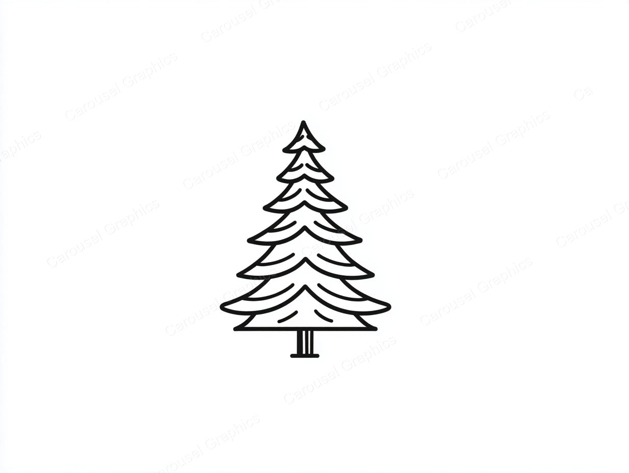 Christmas Tree Vector Graphic preview