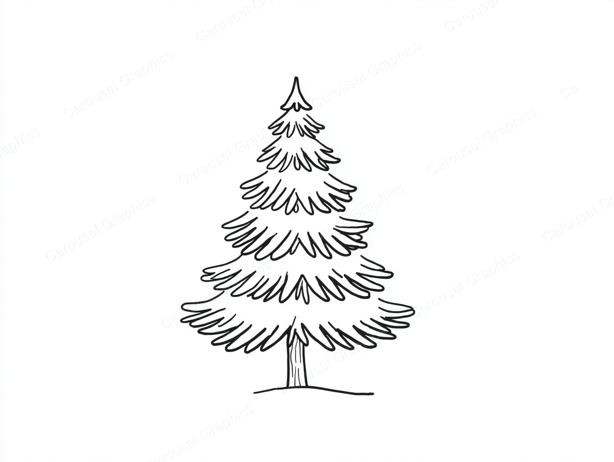 Christmas Tree Vector Graphic preview