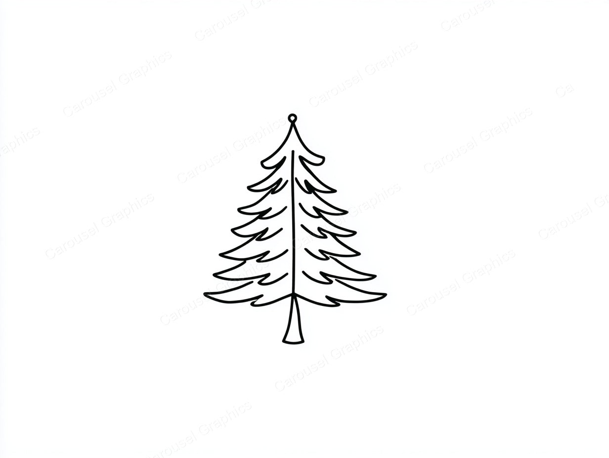 Christmas Tree Vector Graphic preview