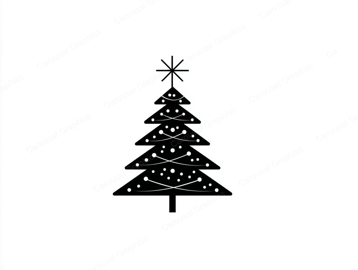 Christmas Tree Vector Graphic preview