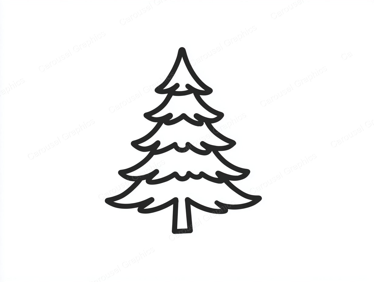 Christmas Tree Vector Graphic preview