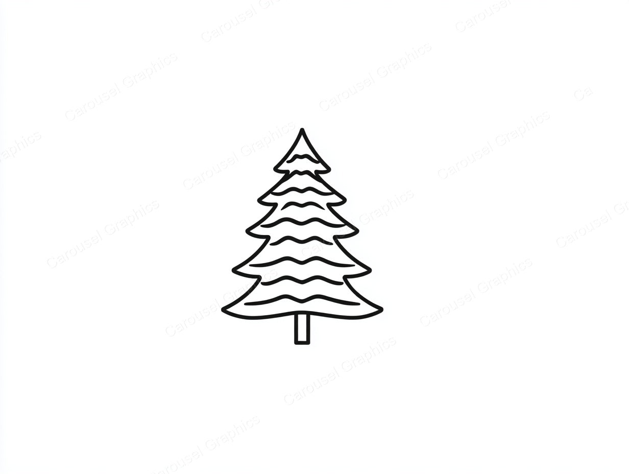 Christmas Tree Vector Graphic preview