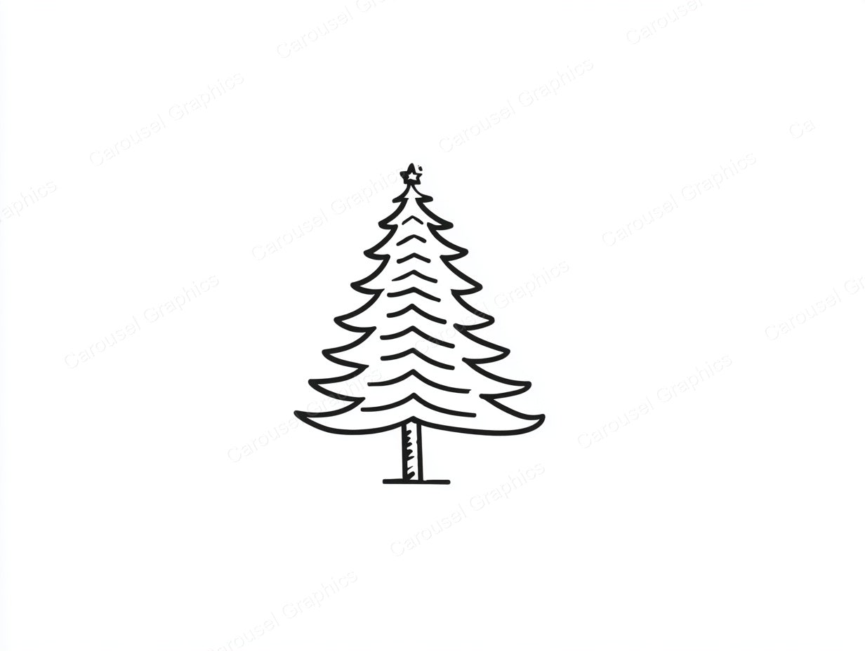 Christmas Tree Vector Graphic preview