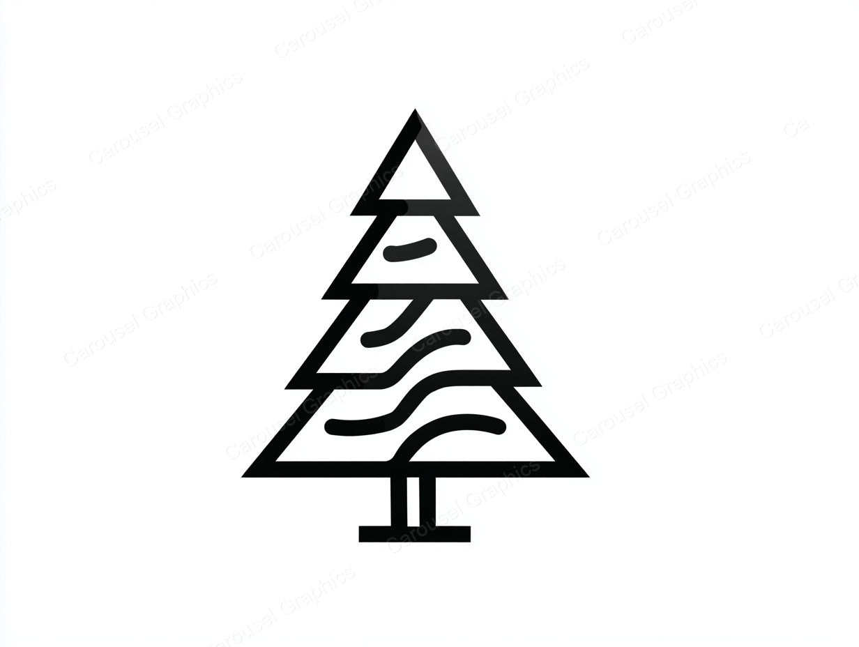 Christmas Tree Vector Graphic preview
