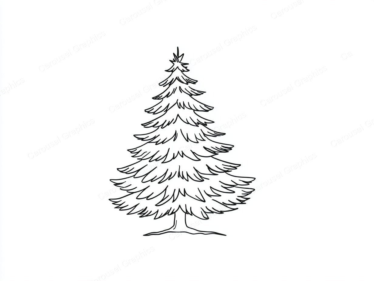 Christmas Tree Vector Graphic preview