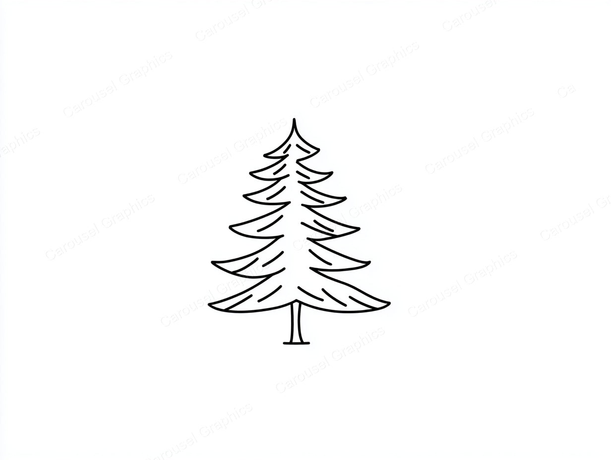 Christmas Tree Vector Graphic preview