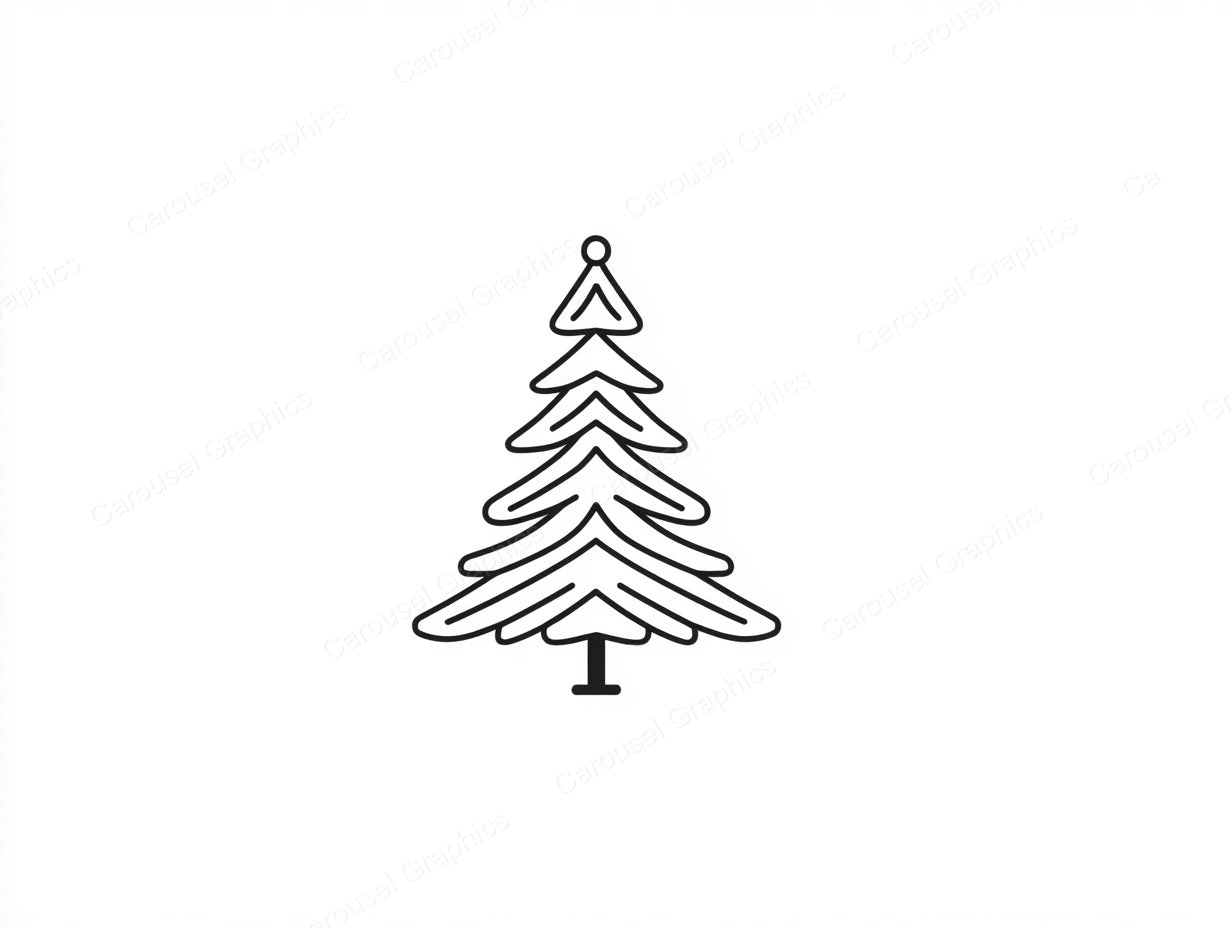 Christmas Tree Vector Graphic preview
