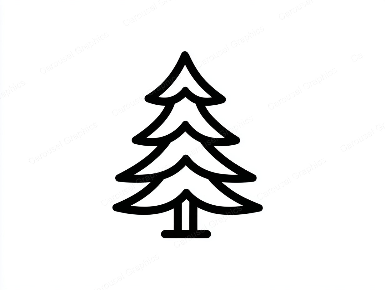 Christmas Tree Vector Graphic preview