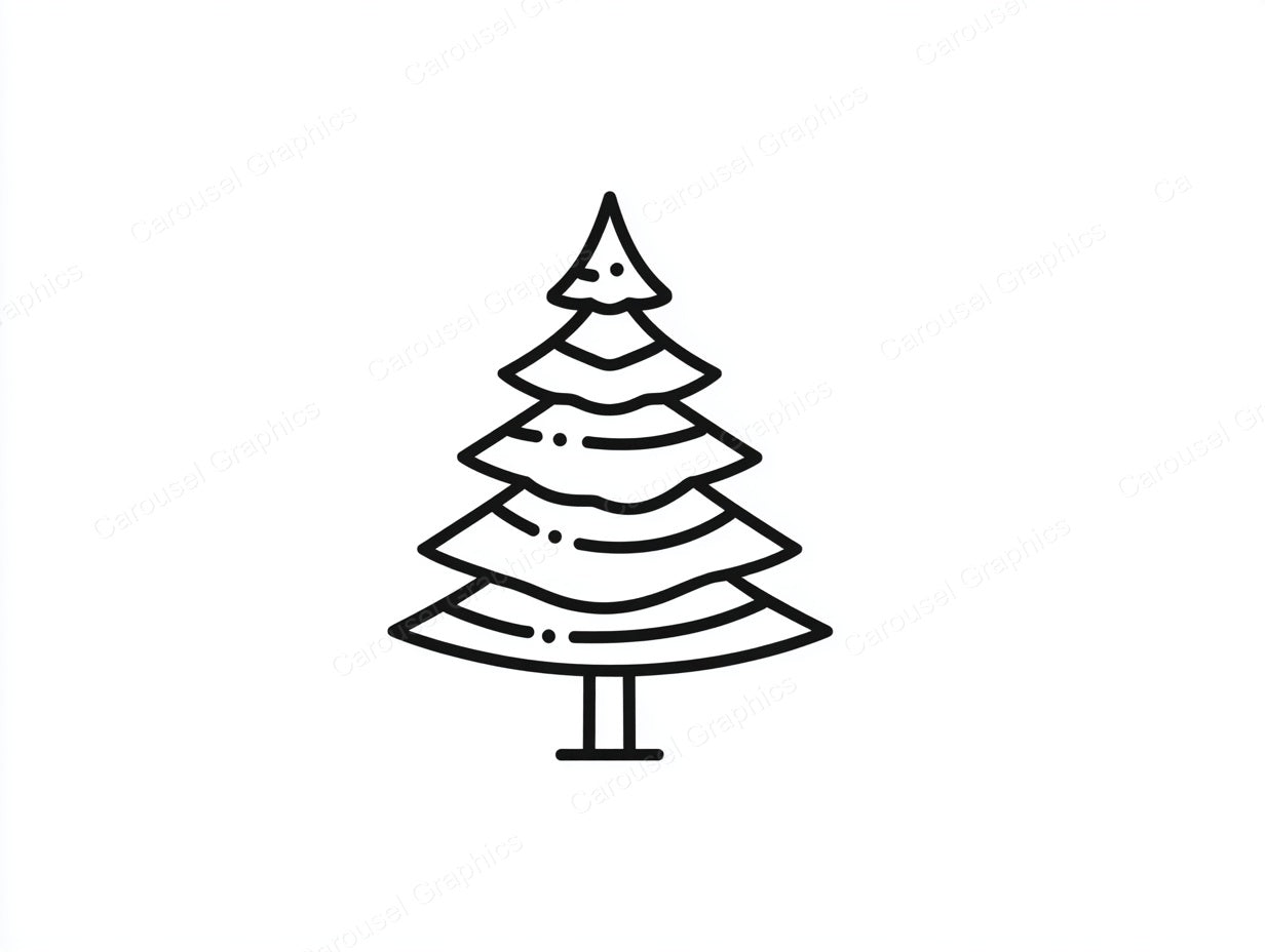 Christmas Tree Vector Graphic preview