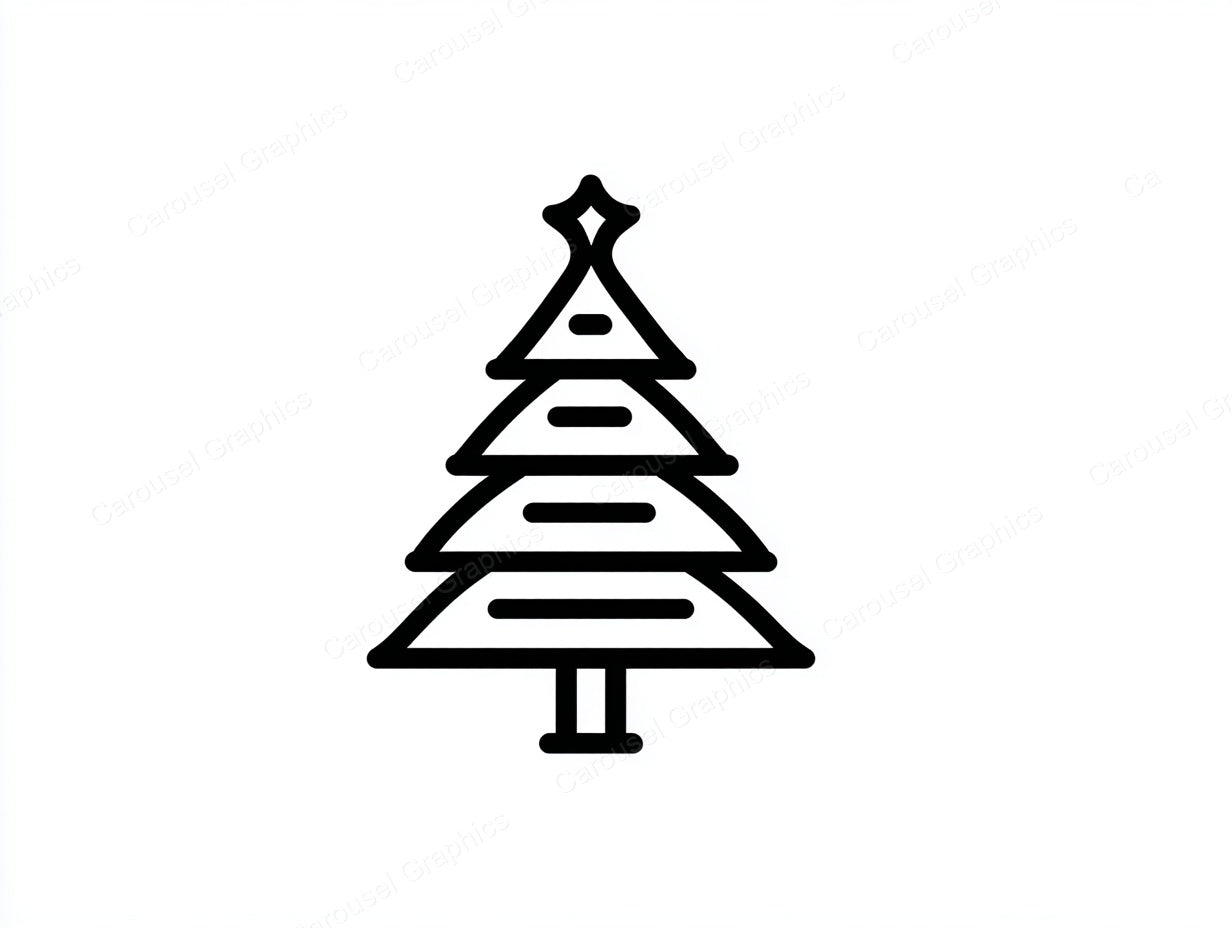 Christmas Tree Vector Graphic preview