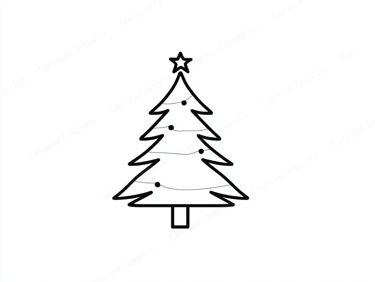 Christmas Tree Vector Graphic preview