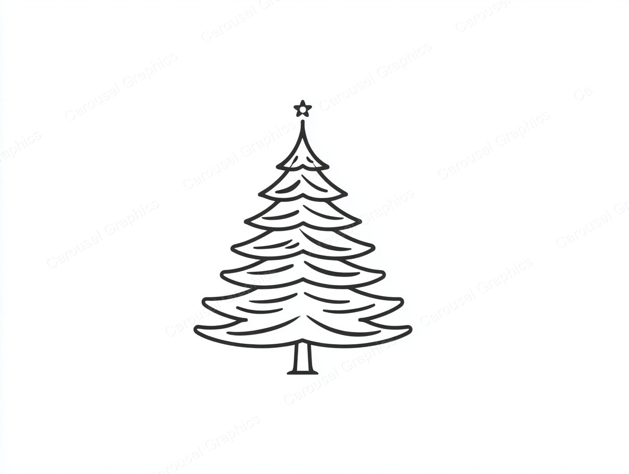 Christmas Tree Vector Graphic preview