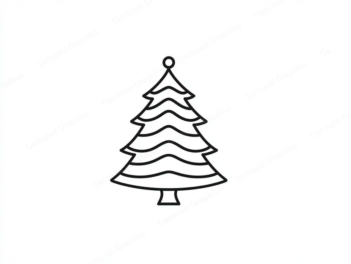 Christmas Tree Vector Graphic preview