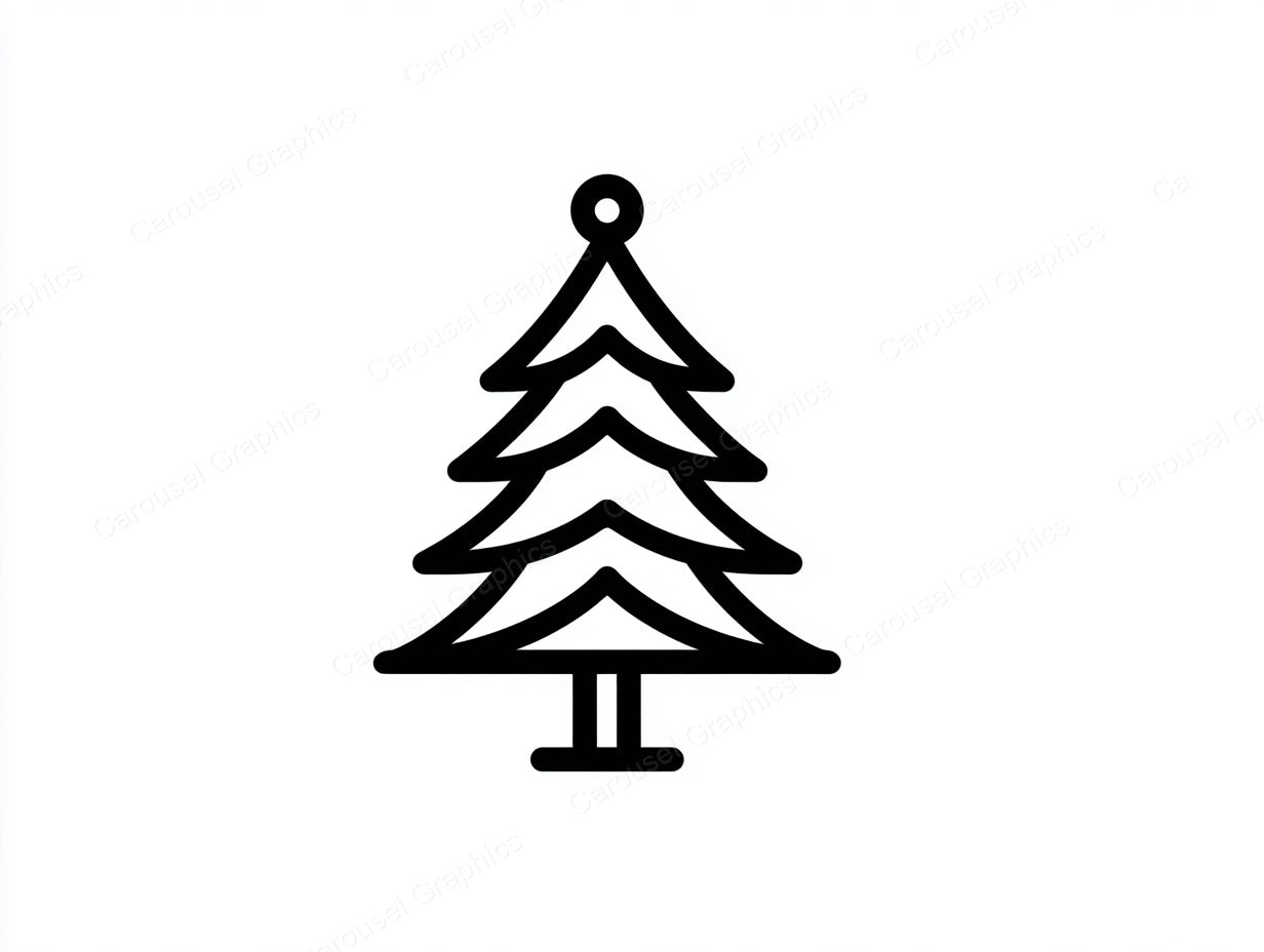 Christmas Tree Vector Graphic preview