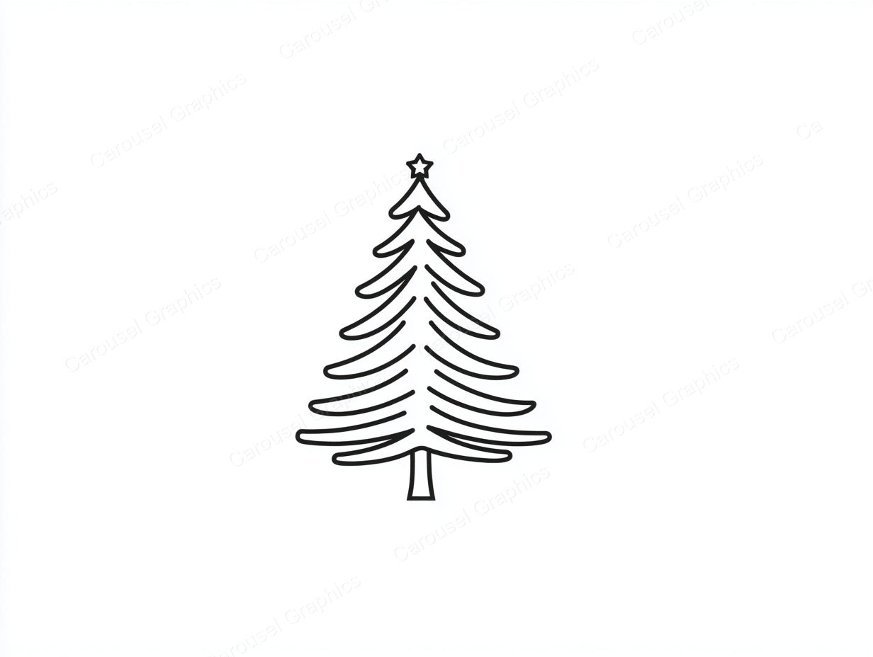 Christmas Tree Vector Graphic preview