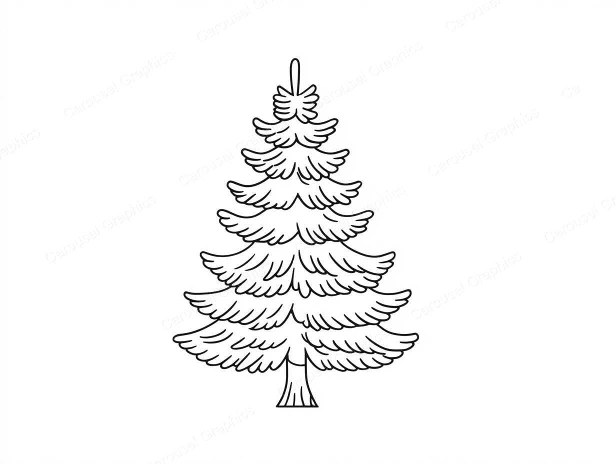 Christmas Tree Vector Graphic preview