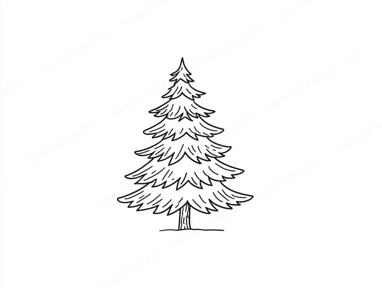 Christmas Tree Vector Graphic preview