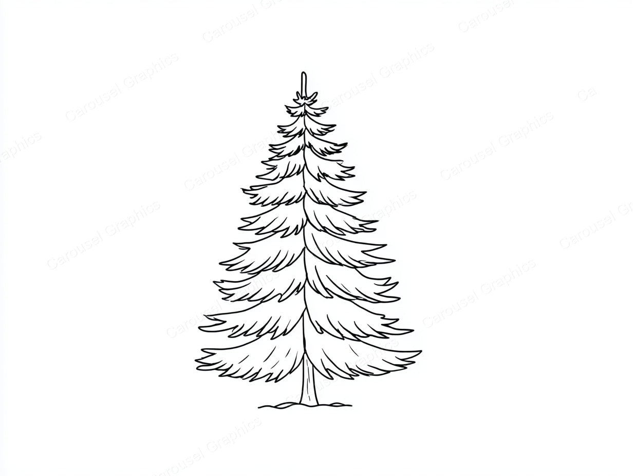Christmas Tree Vector Graphic preview