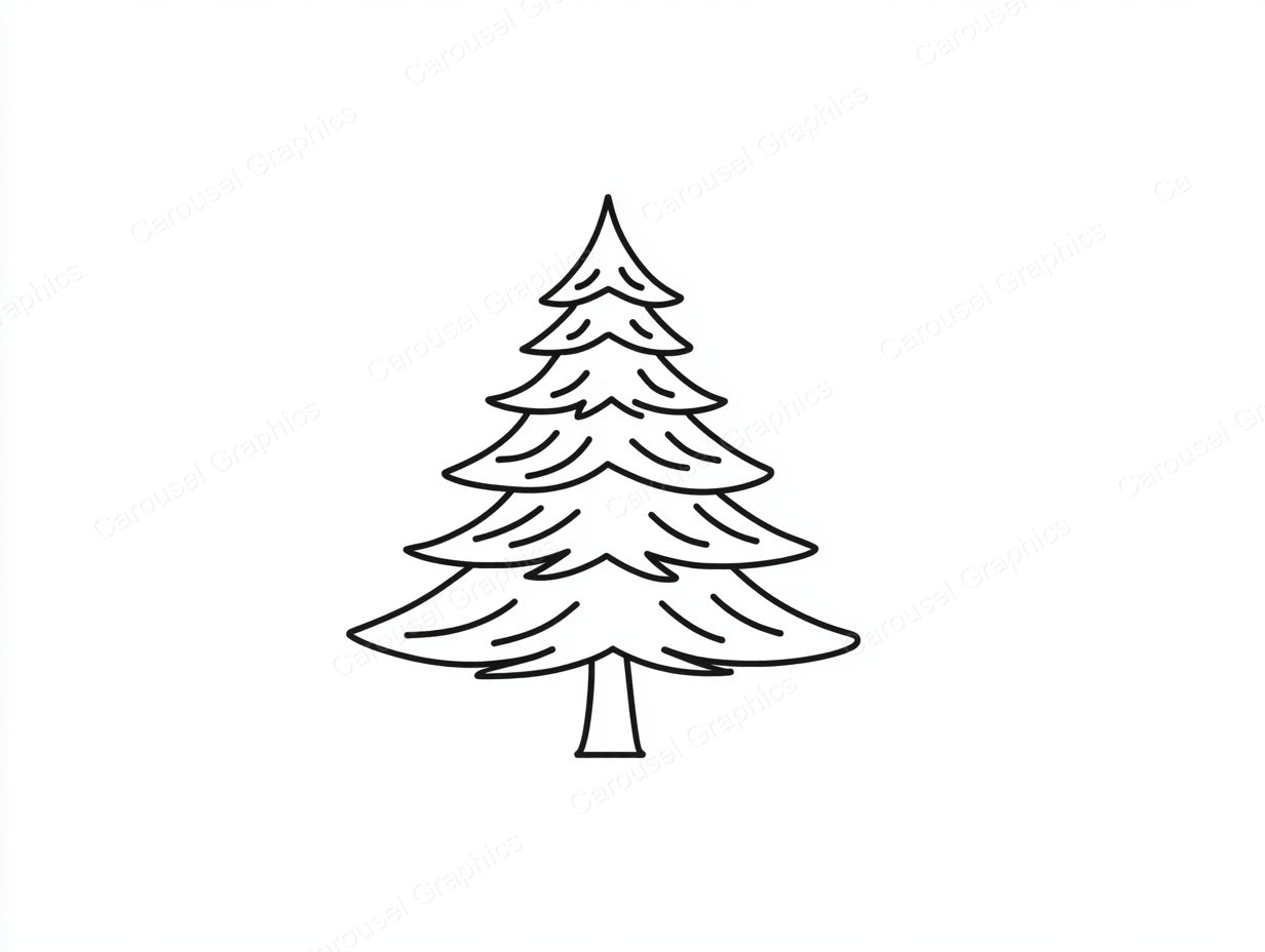 Christmas Tree Vector Graphic preview
