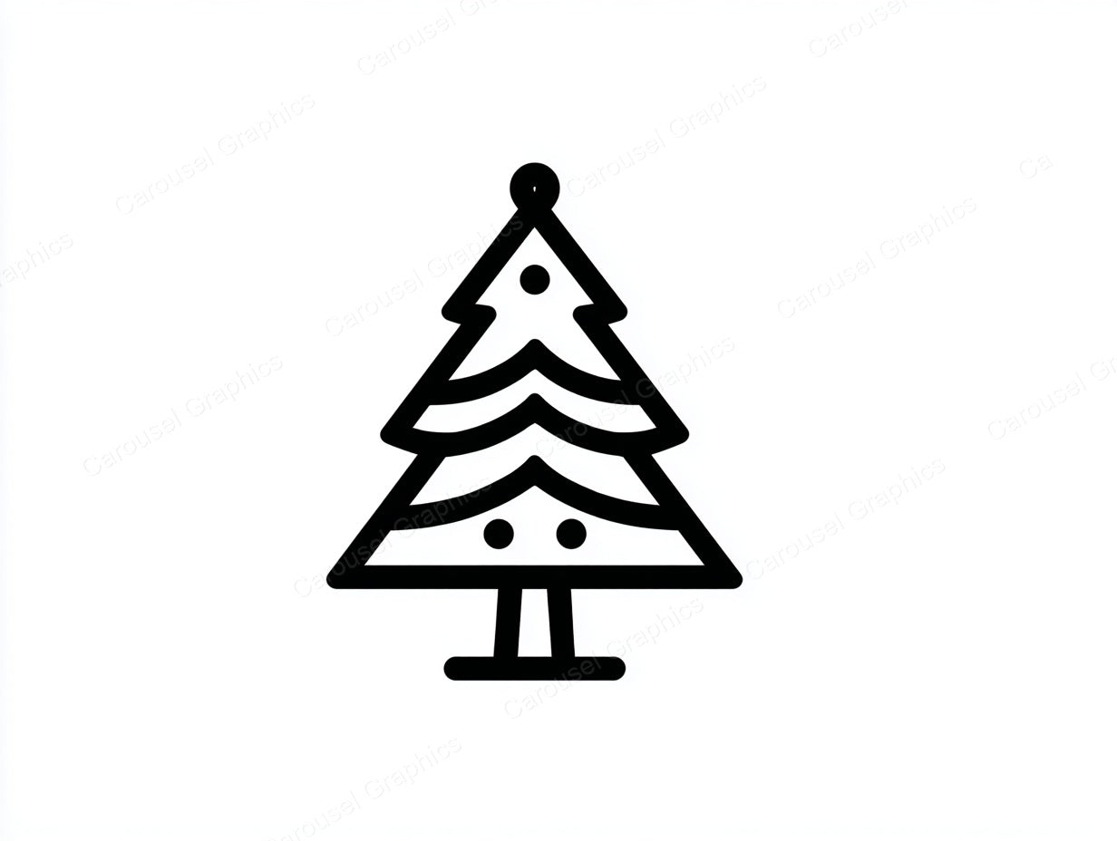 Christmas Tree Vector Graphic preview