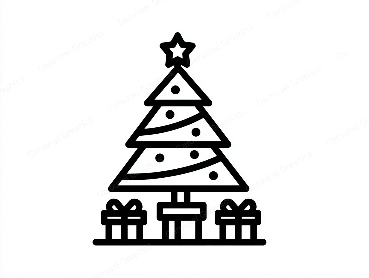 Christmas Tree Vector Graphic preview