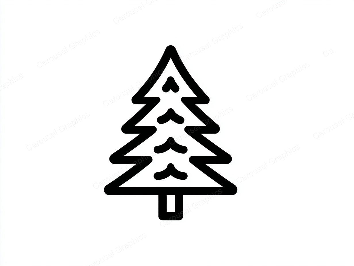 Christmas Tree Vector Graphic preview