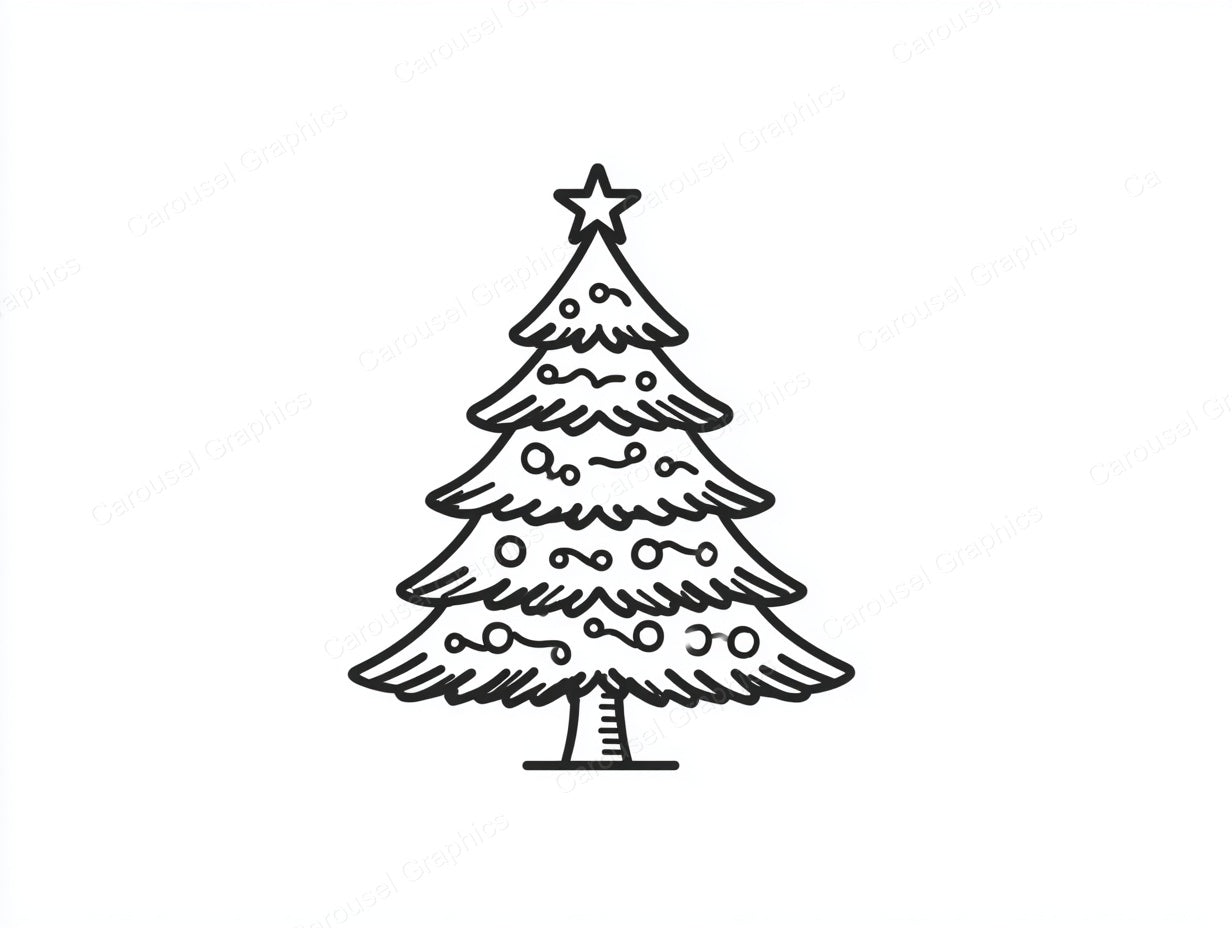 Christmas Tree Vector Graphic preview