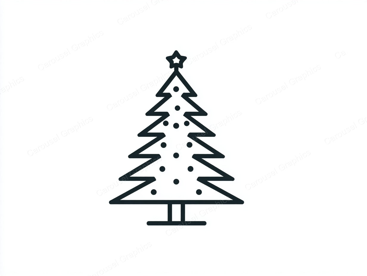 Christmas Tree Vector Graphic preview
