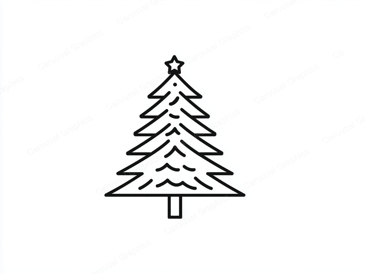 Christmas Tree Vector Graphic preview