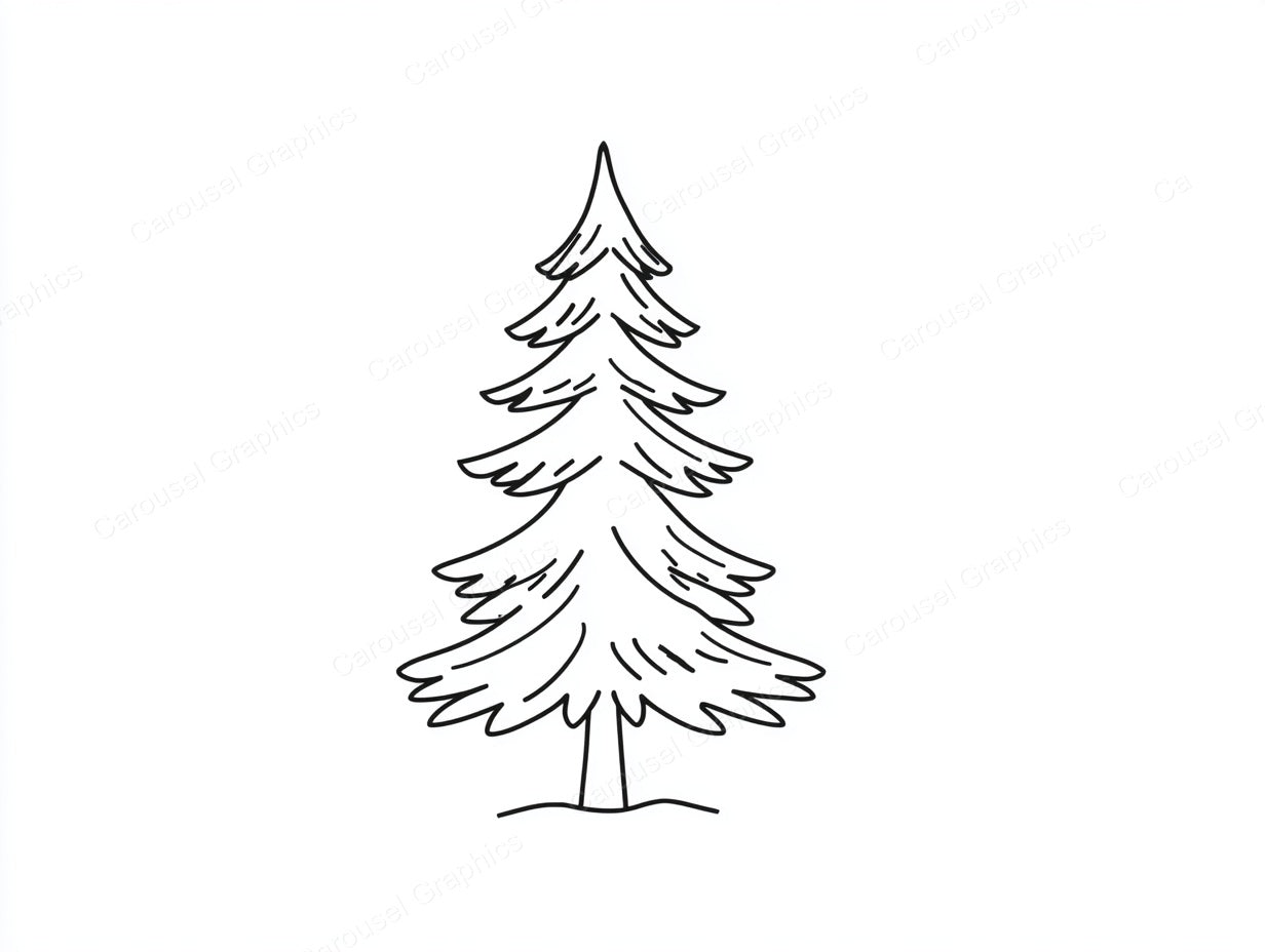 Christmas Tree Vector Graphic preview