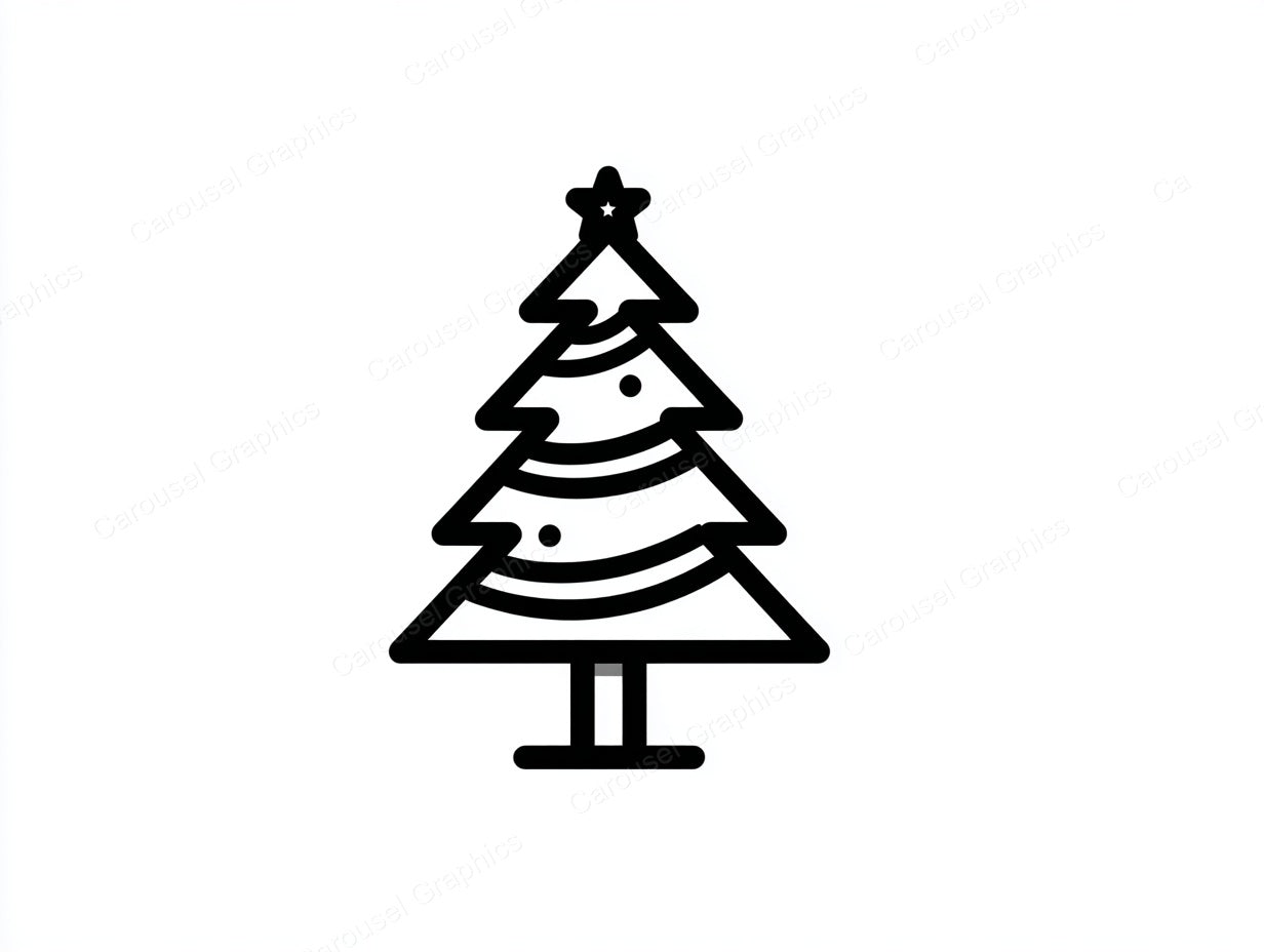 Christmas Tree Vector Graphic preview