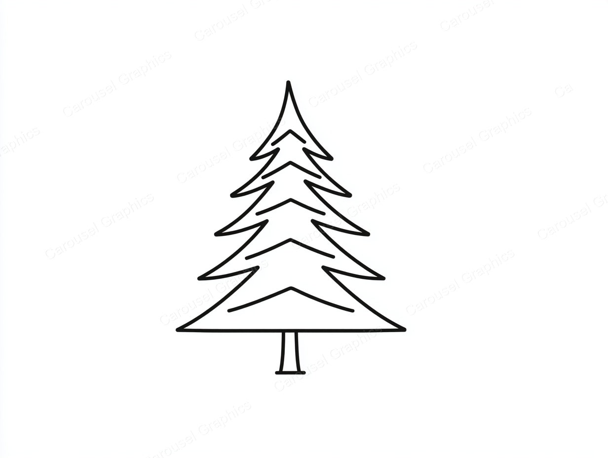 Christmas Tree Vector Graphic preview