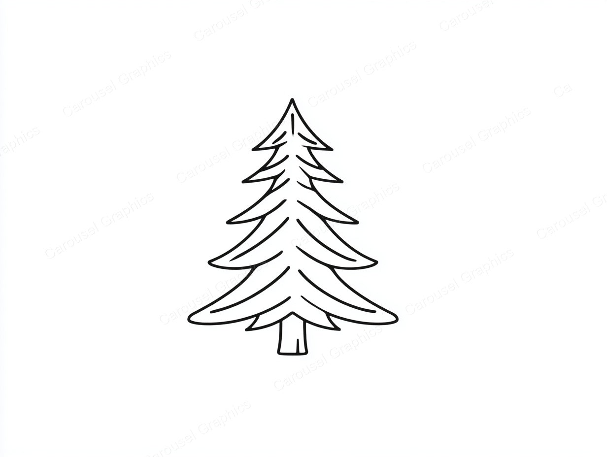 Christmas Tree Vector Graphic preview