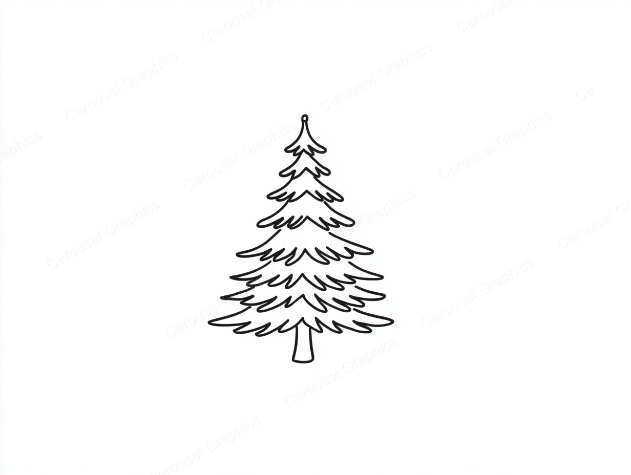 Christmas Tree Vector Graphic preview