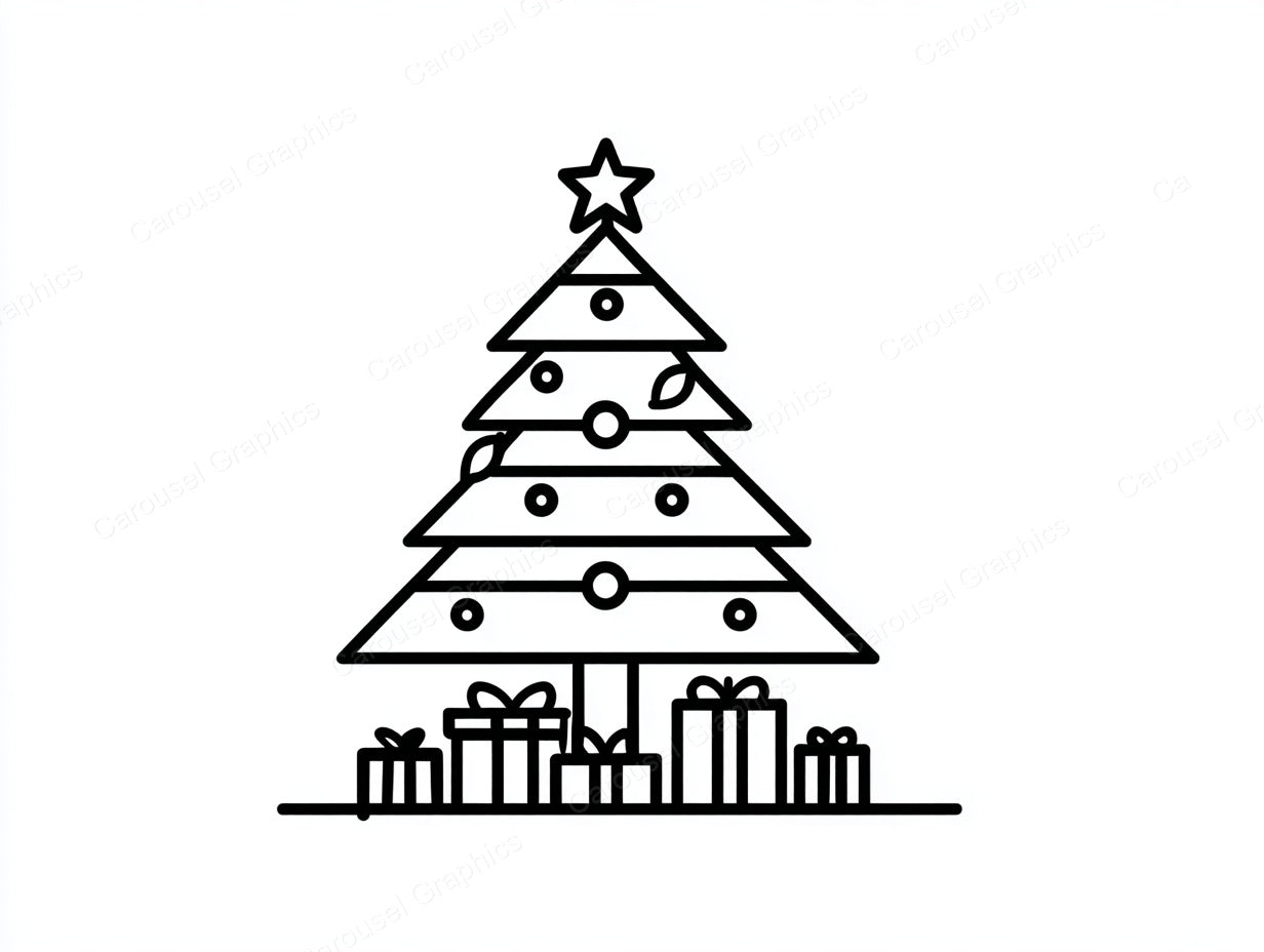 Christmas Tree Vector Graphic preview