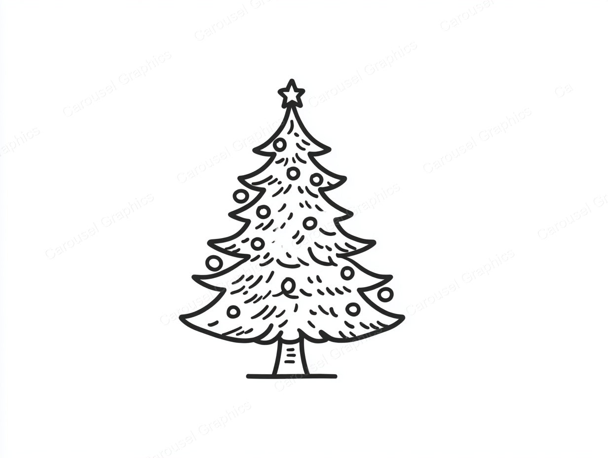 Christmas Tree Vector Graphic preview