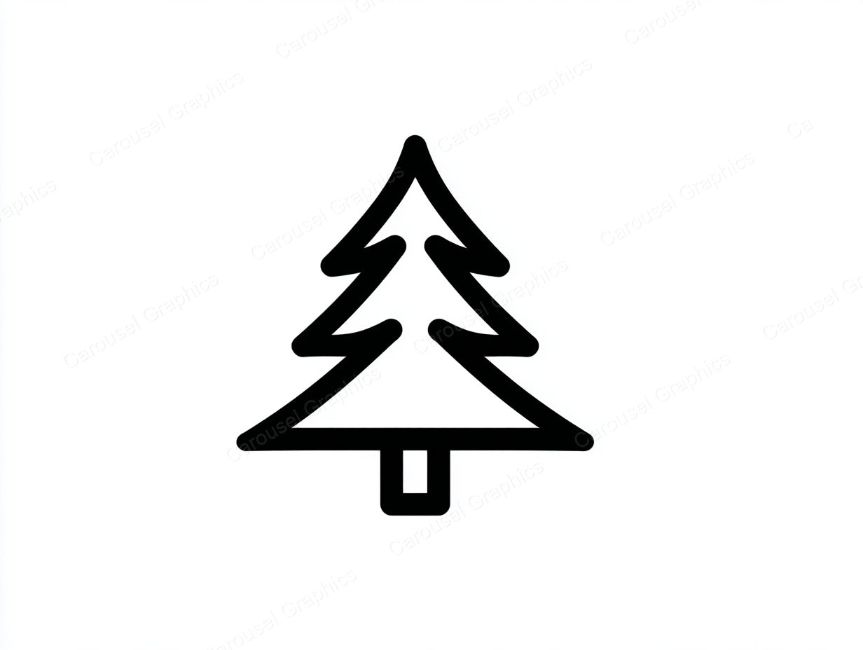 Christmas Tree Vector Graphic preview