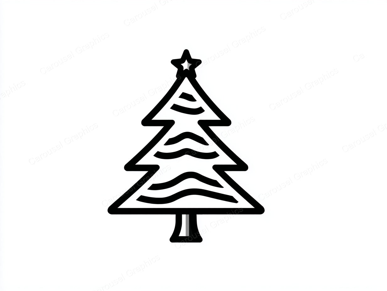 Christmas Tree Vector Graphic preview