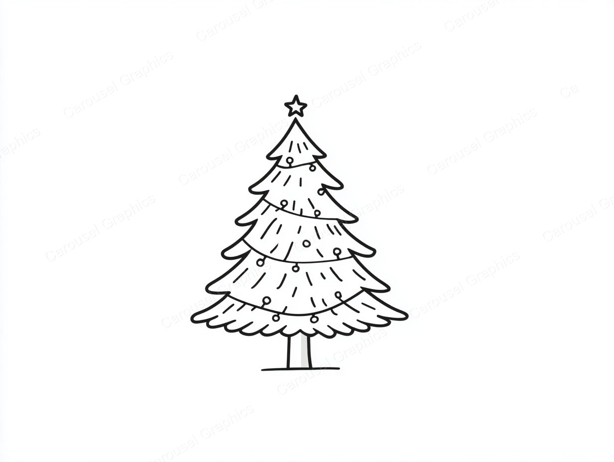 Christmas Tree Vector Graphic preview