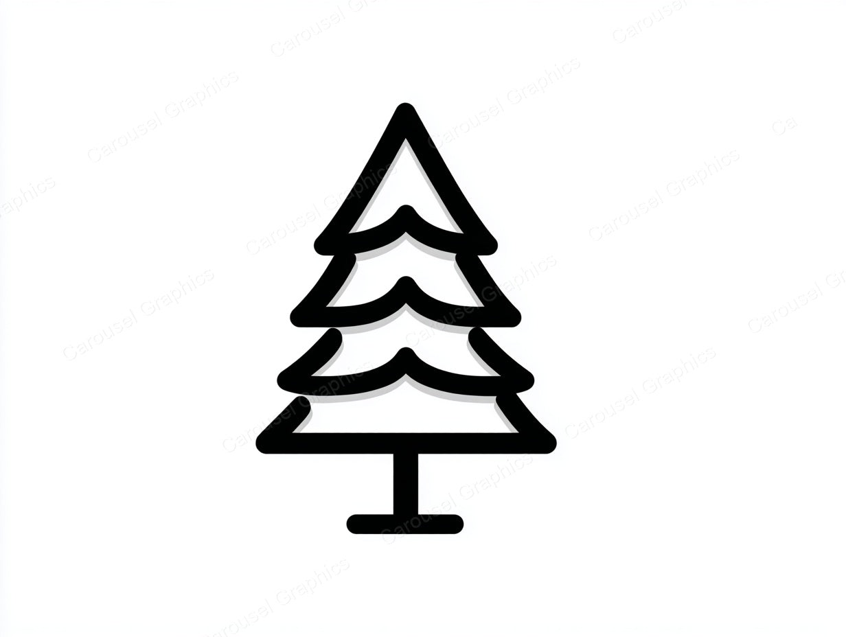 Christmas Tree Vector Graphic preview