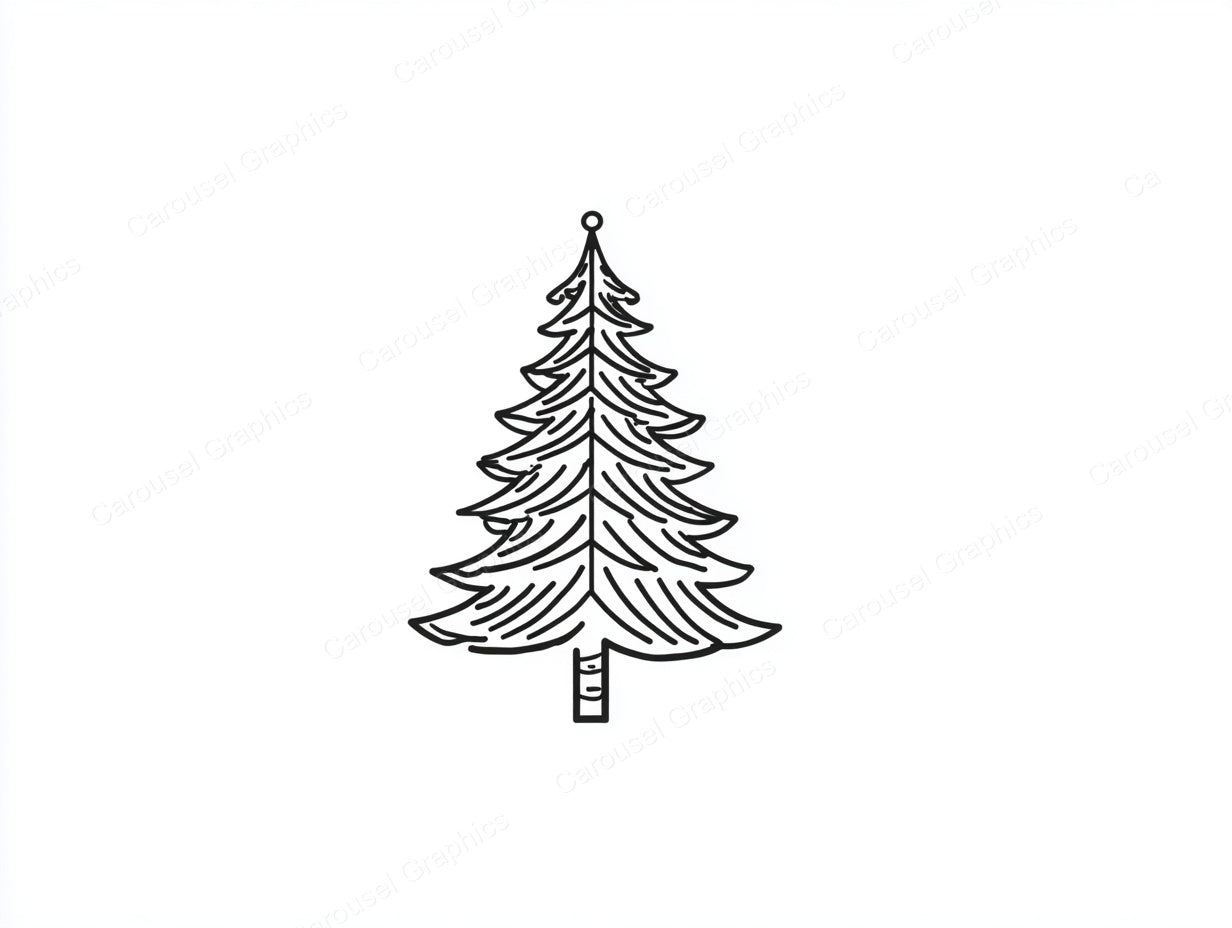 Christmas Tree Vector Graphic preview