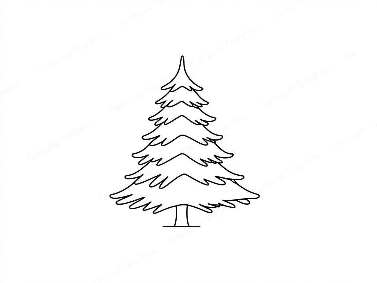 Christmas Tree Vector Graphic preview